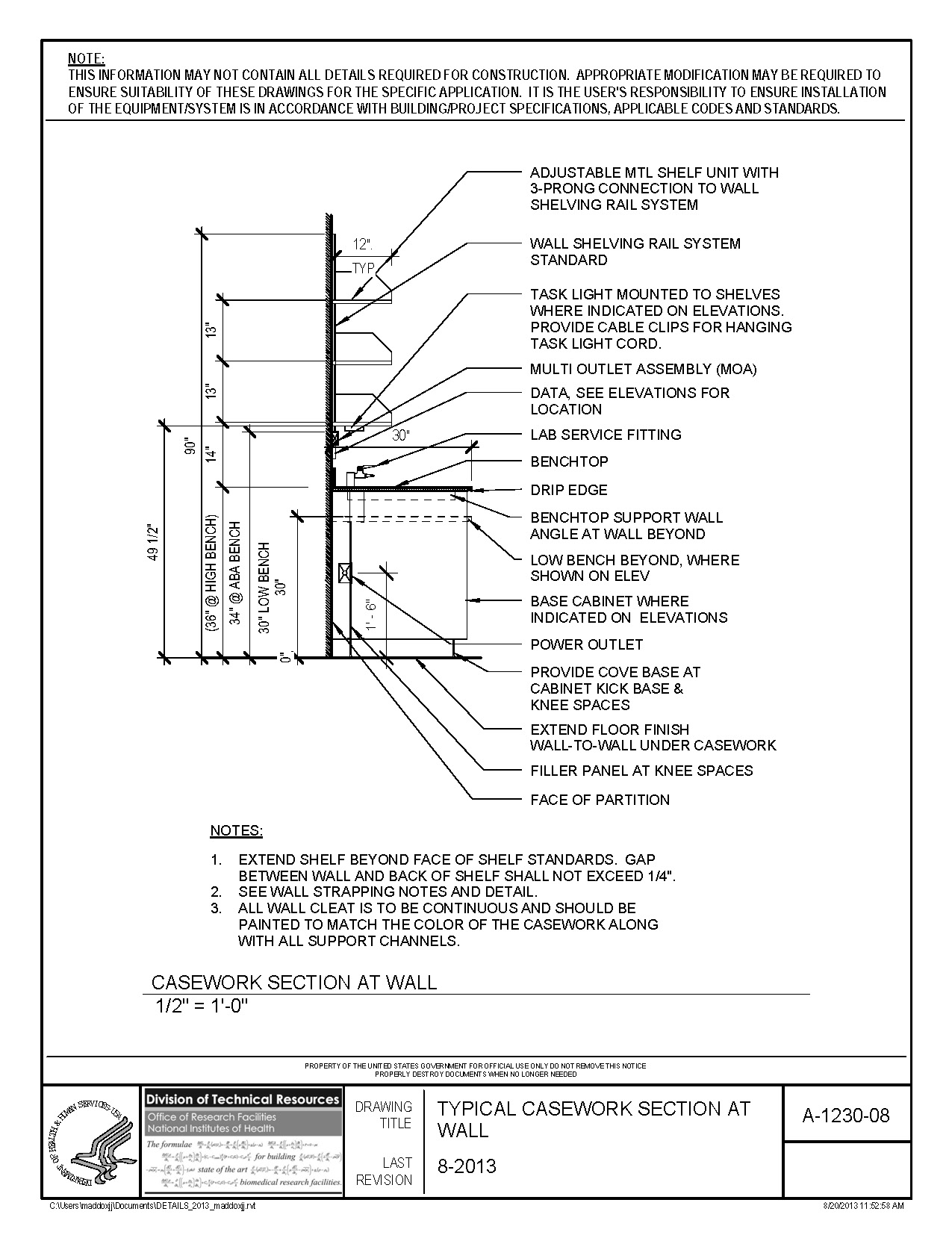 NIH Standard CAD Details